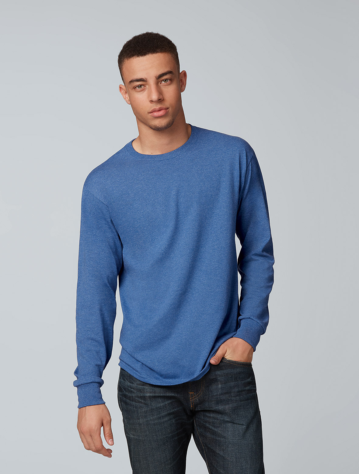 HD Cotton™ Long Sleeve Tee | Budget-T-Shirt